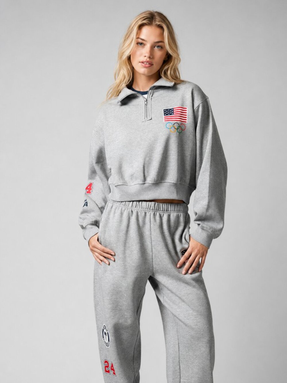 Olympics Team USA Half Zip Sweatshirt  | Women's Size Medium